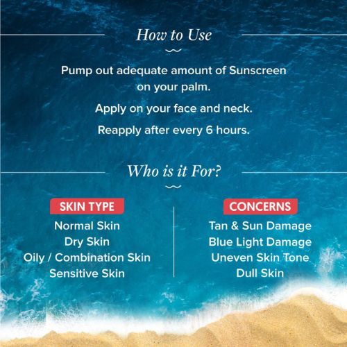 Aqualogica Detan+ Dewy Sunscreen SPF 50+ PA +++ No White Cast ( 50gm )