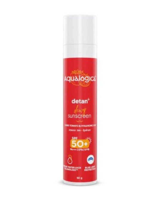 Aqualogica Detan+ Dewy Sunscreen SPF 50+ PA +++ No White Cast ( 50gm )