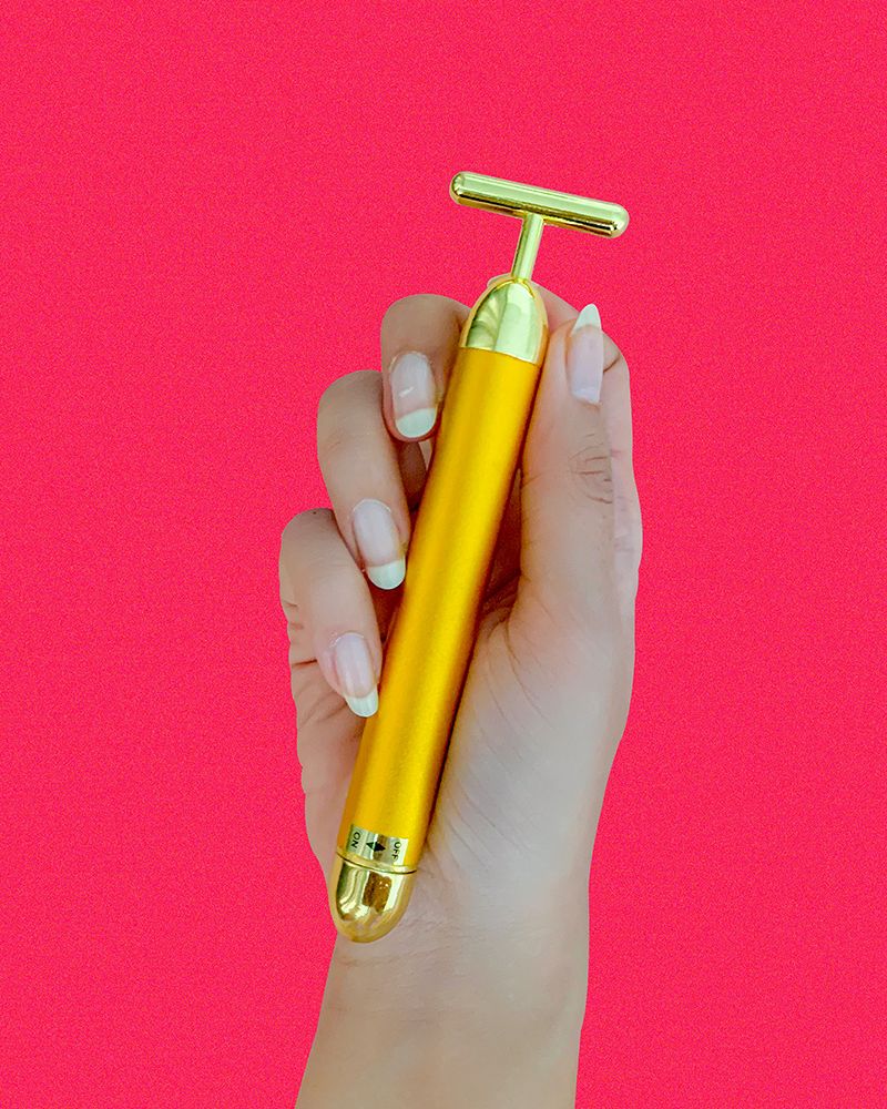 Natural Vibes 24k Gold Vibrating Face Roller & Sculptor