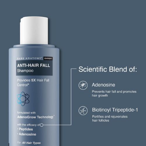 Bare Anatomy Hair Fall Control Shampoo with Peptides (250 ml)