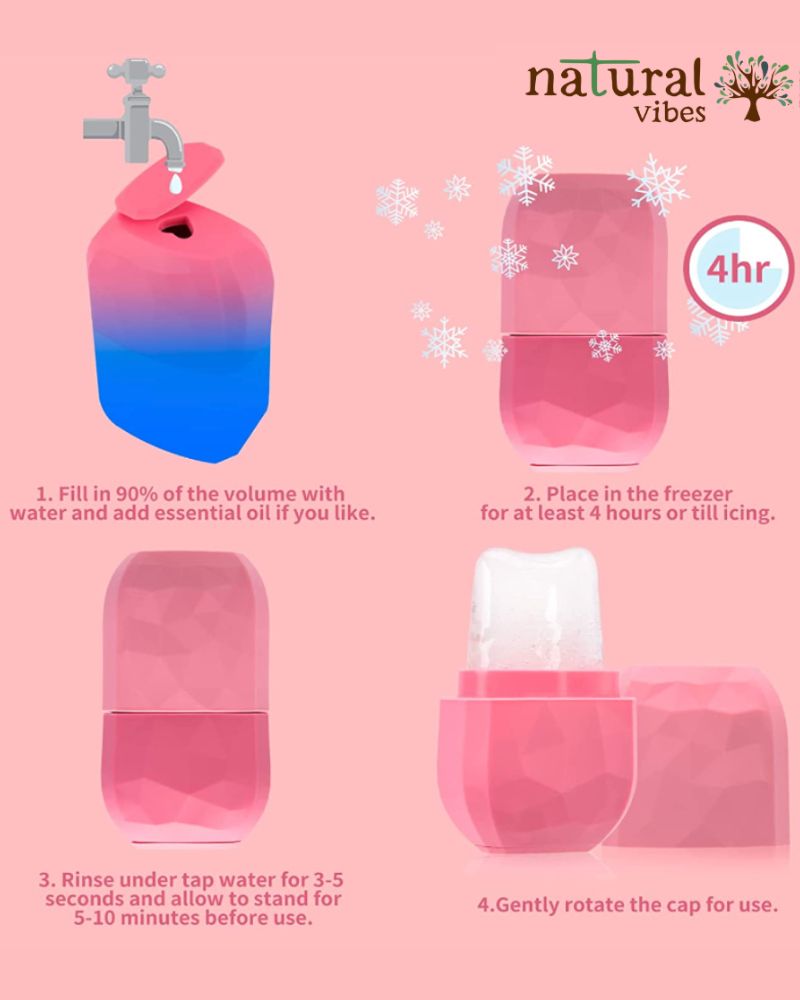 Natural Vibes Ice Facial Roller for Face, Neck and Under Eye