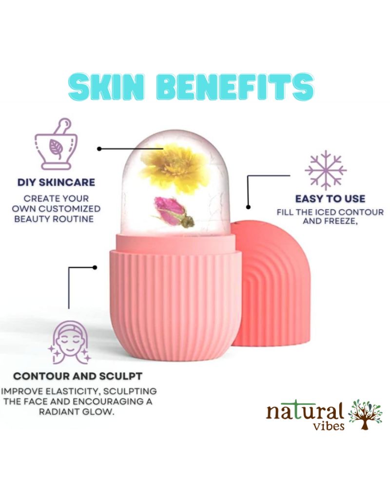 Natural Vibes Ice Facial Roller for Face, Neck and Under Eye