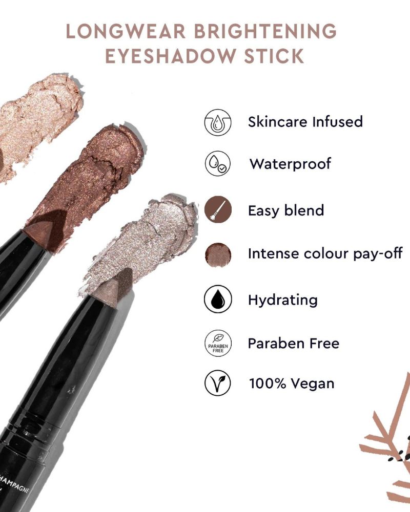 Kiro Longwear Brightening Water-Proof Eyeshadow Stick, Sandy Copper (1.4 Gm) (Full Size)