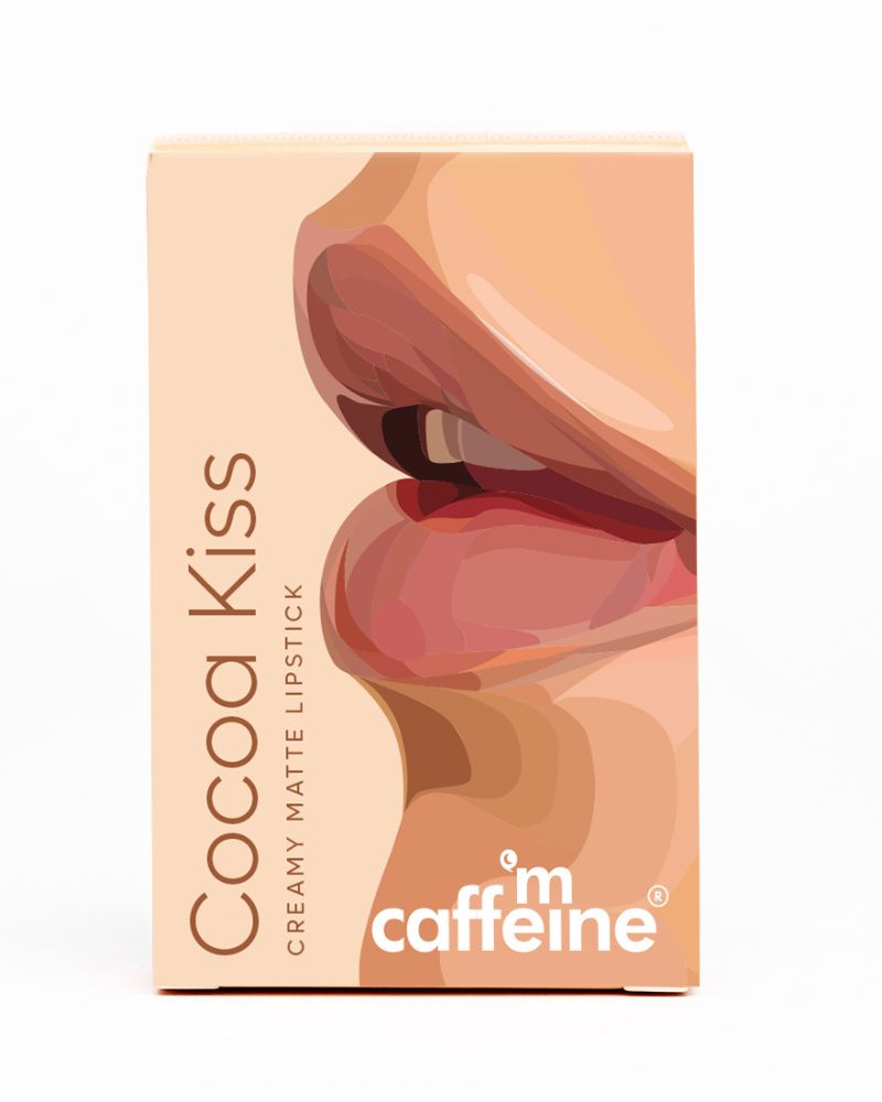 mCaffeine Cocoa Kiss Creamy Matte Nude Lipstick with Cocoa Butter - Caramel Marvel ( Full Size )