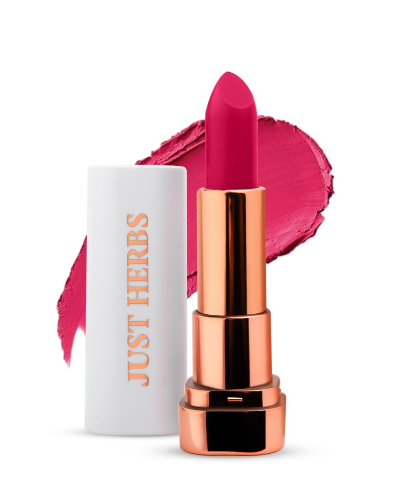Just Herbs Long Stay Relaxed Matte Bullet Lipsticks - Fiery Pink