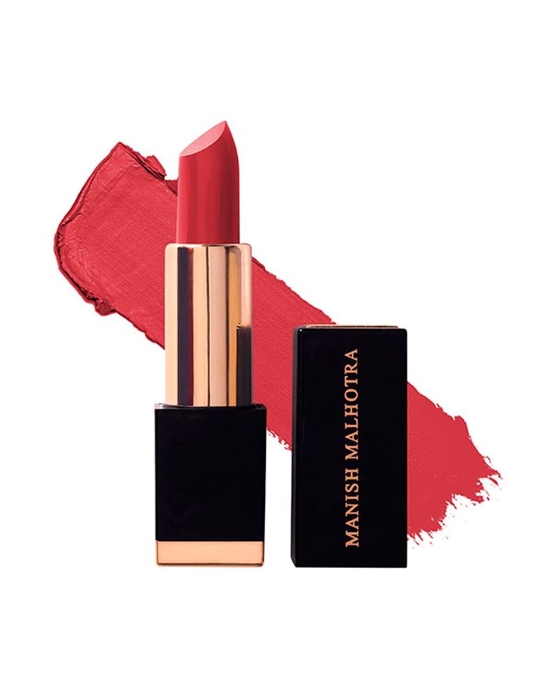 Manish Malhotra Beauty By MyGlamm Hi-Shine Lipstick - Moroccan Red ( 4 gm ) ( Full Size )