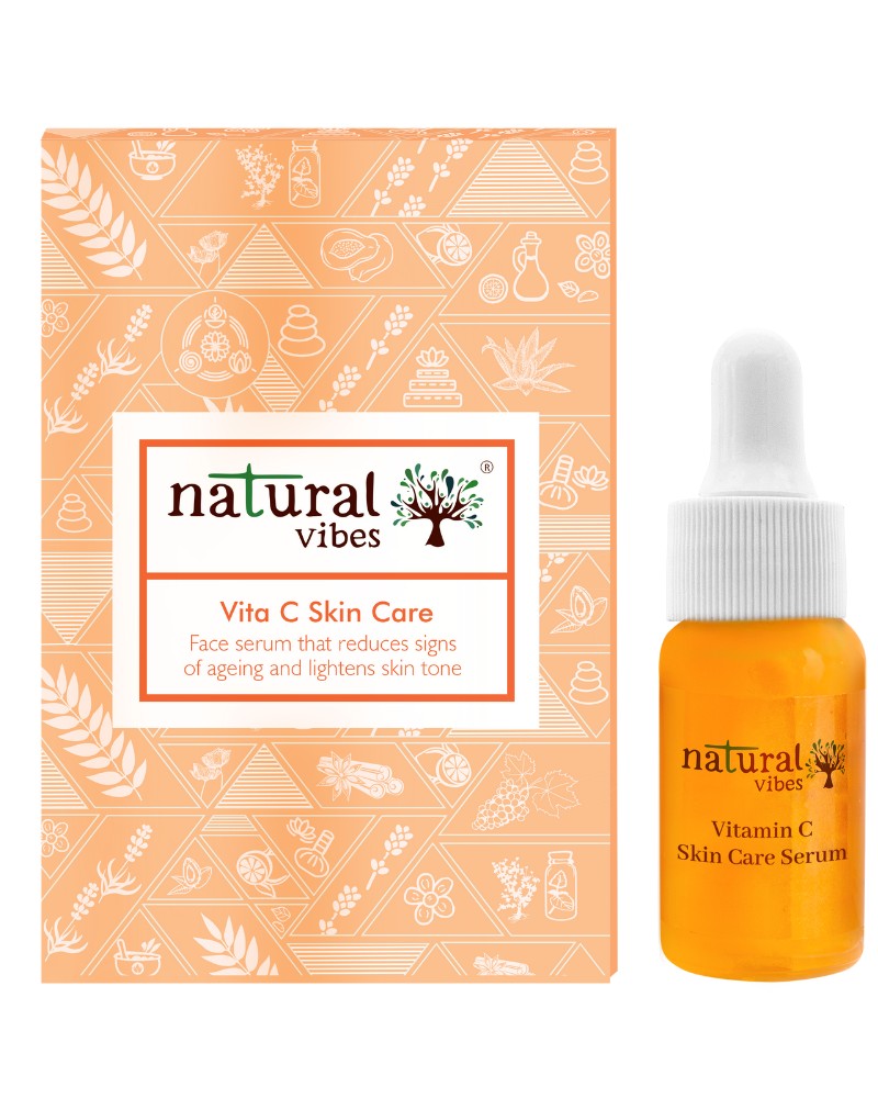Natural Vibes Vitamin C Face Serum for Brighter Glowing Skin (5 ml) ( Mini / Small Pack / Sample )