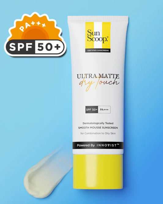 Sun Scoop Oil Free Ultra Matte Sunscreen for Oily Skin | SPF 50, PA+++ (45g)