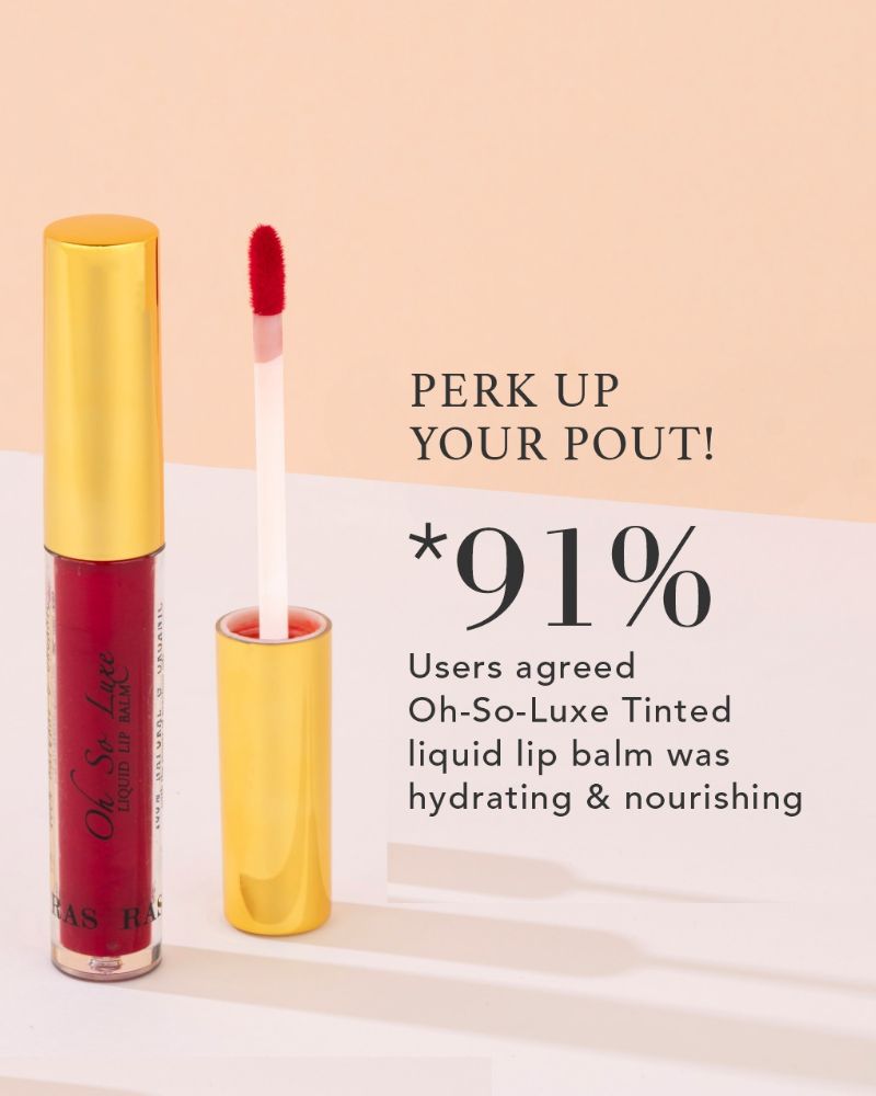 RAS Luxury Oils Oh So Luxe Lip & Cheek Tint Balm With Vitamin E, Shea Butter - Berry Red ( 1 ml ) (Mini /Small Pack / Sample)
