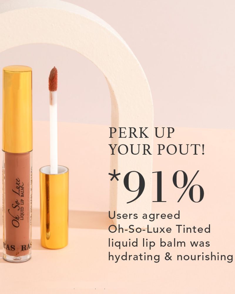 RAS Luxury Oils Oh So Luxe Lip & Cheek Tint Balm With Vitamin E, Shea Butter - Nude Brown ( 1 ml ) (Mini /Small Pack / Sample)