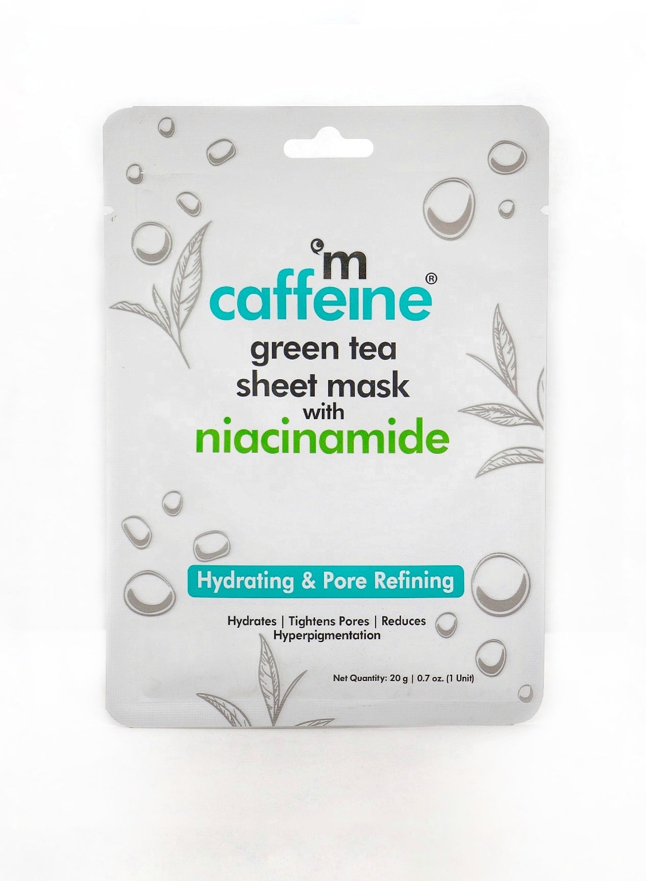 Niacinamide Green Tea Sheet Mask for Pore Refining - 20g each
