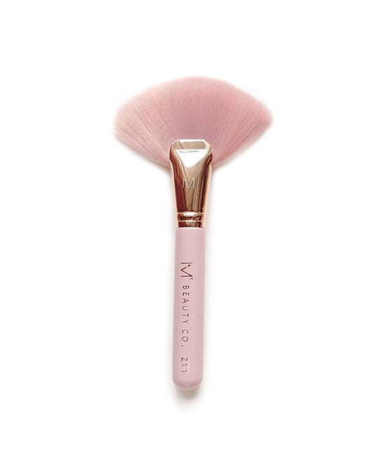 IM Beauty Rose Gold Deluxe Fan Brush 211