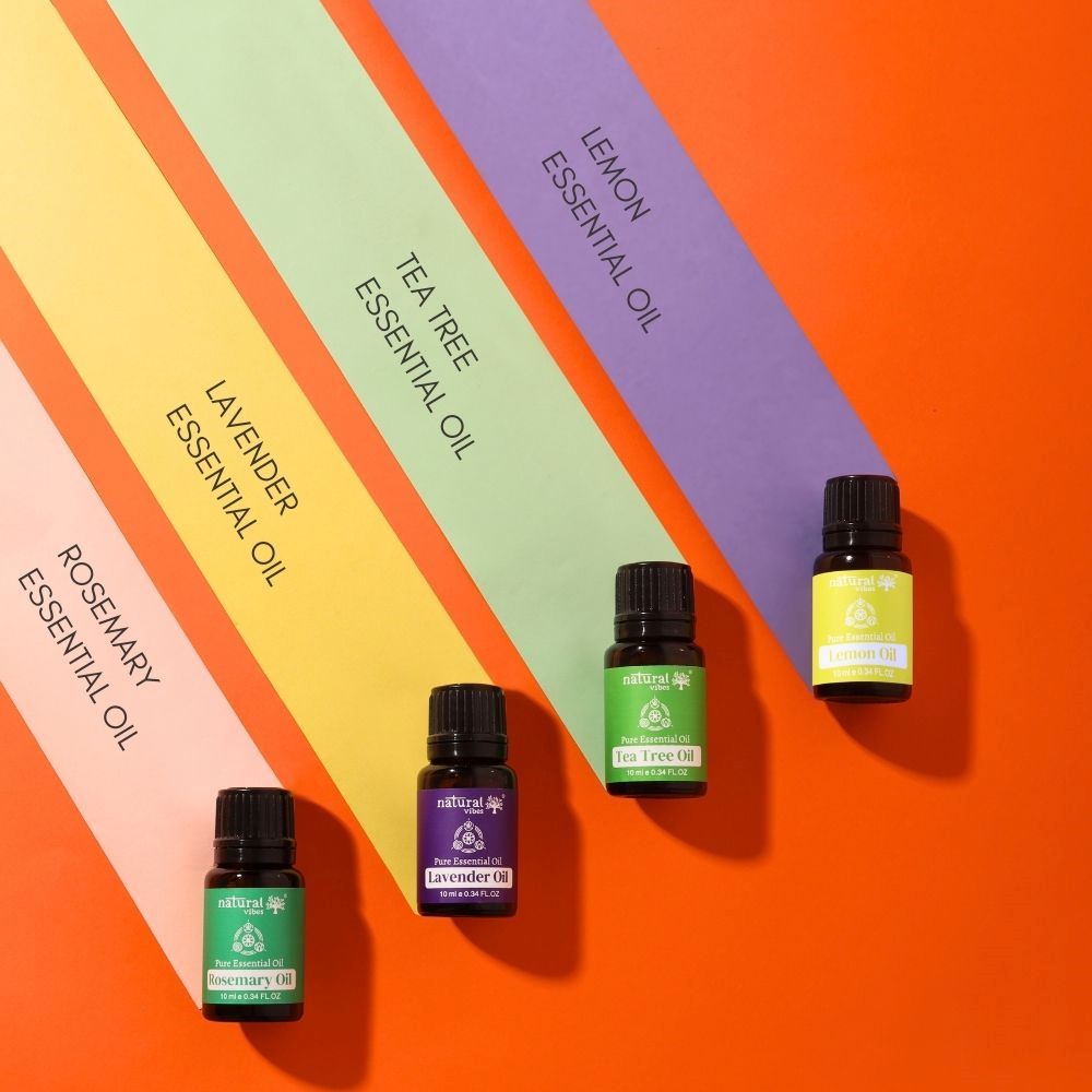 Natural Vibes Rosemary Pure Essential Oil for Hair Fall, Growth & Strong, Thick Hair ( 10 ml ) ( Full Size )