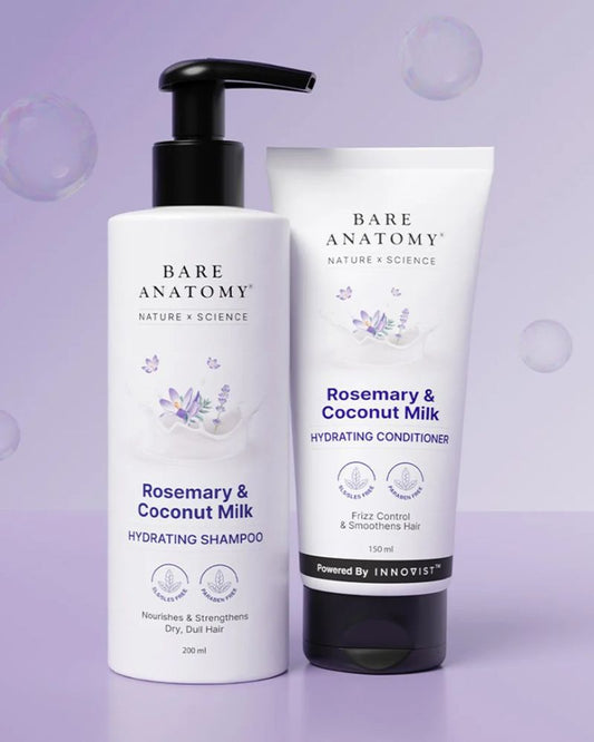 Bare Anatomy Rosemary & Coconut Milk Hydrating Shampoo & Conditioner Combo