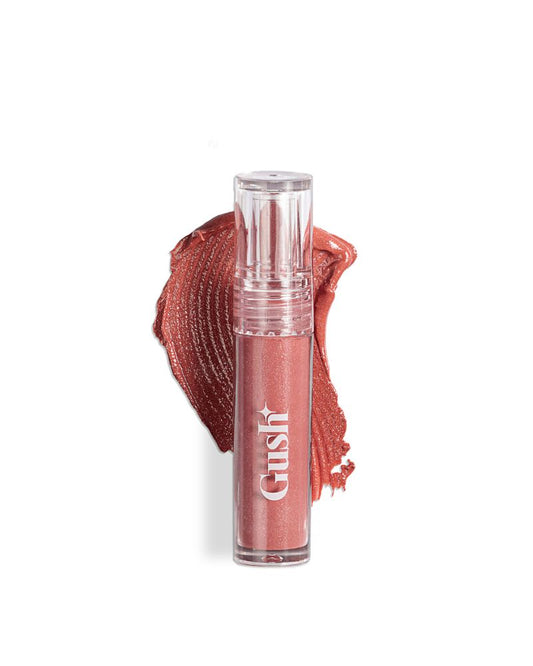 GUSH BEAUTY Glaze Lip Oil Gloss ( Nude Gloss - Sheer Sparkle ) ( 2.8 ml )( Full Size )