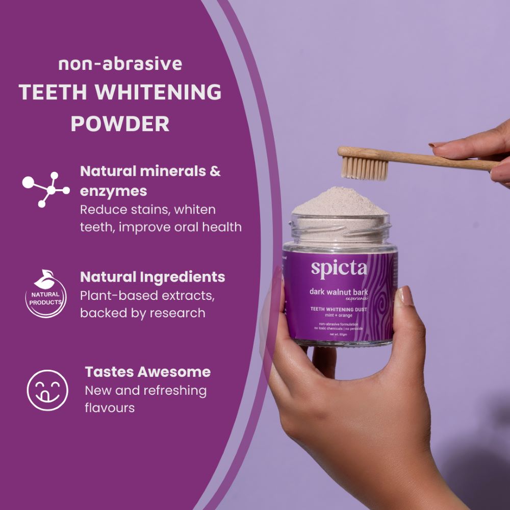 Spicta Walnut Bark Teeth Whitening Dust ( 50 gm ) ( Full Size )