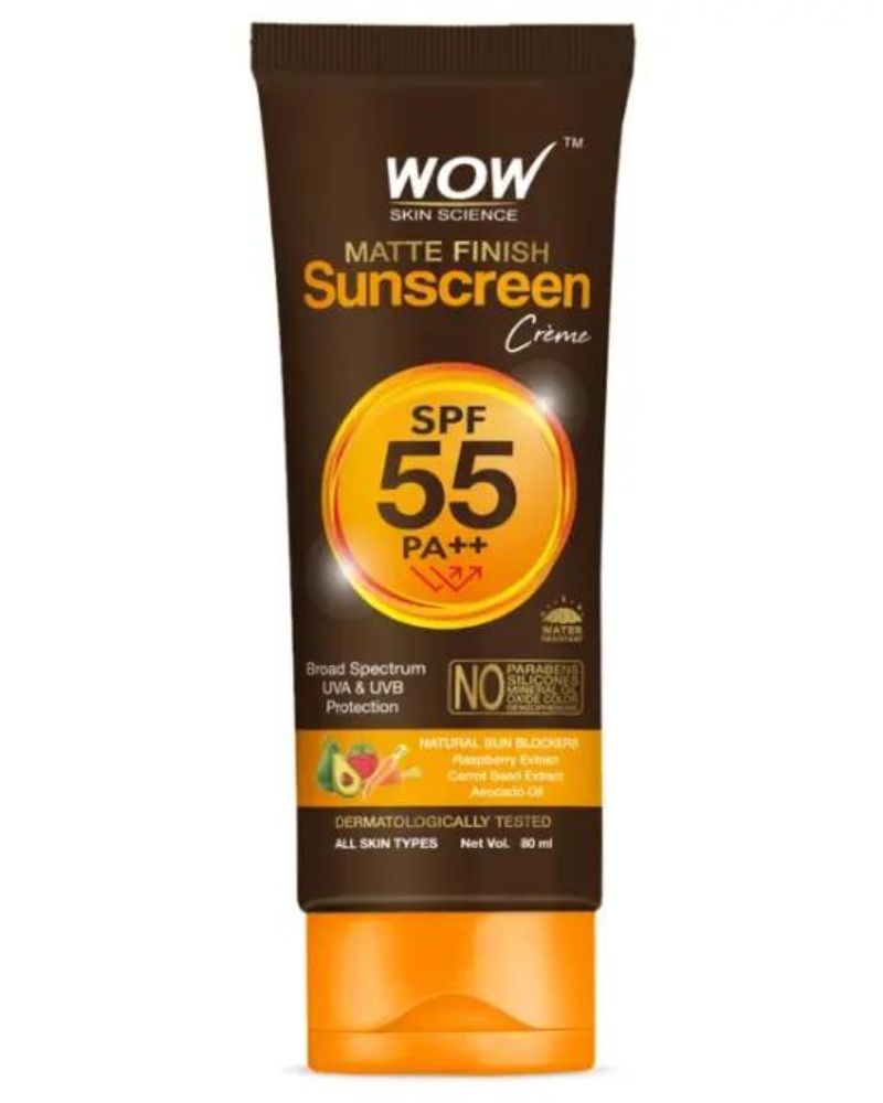 WOW Skin Science Sunscreen Matte Finish Spf 55 Pa++ ( 80 ML ) ( Full S ...