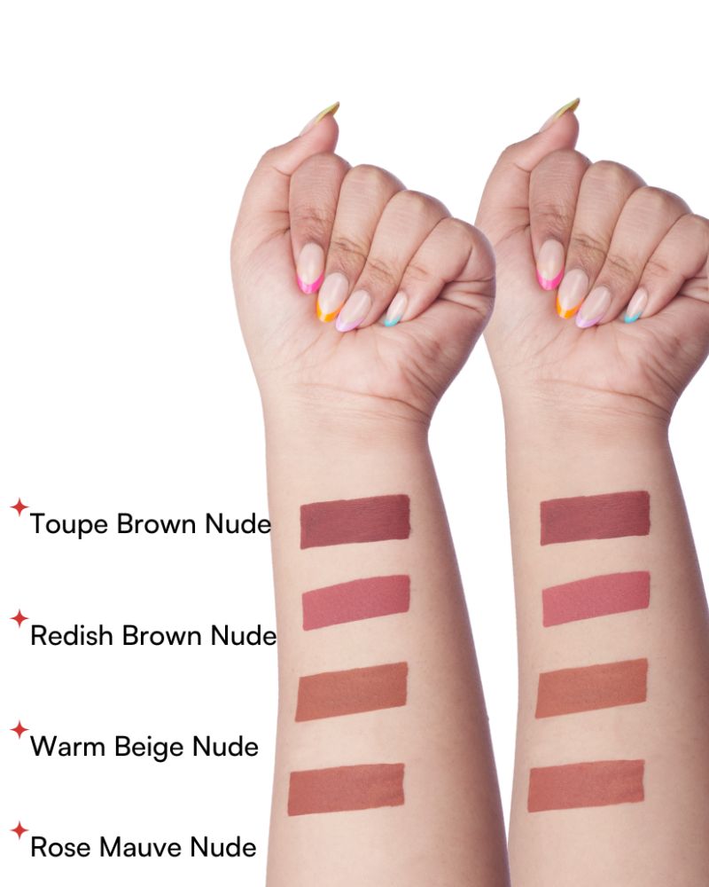 GUSH BEAUTY SUPER STACK MATTE LIQUID LIPSTICK 4-in-1 - In The Nude ( Full Size ) ( 8.4 ml )