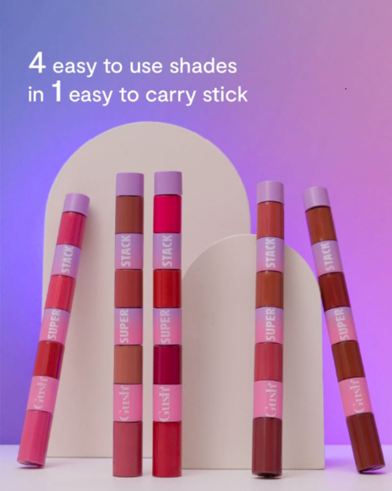 GUSH BEAUTY SUPER STACK MATTE LIQUID LIPSTICK 4-in-1 - Think Pink ( Full Size ) ( 8.4 ml )