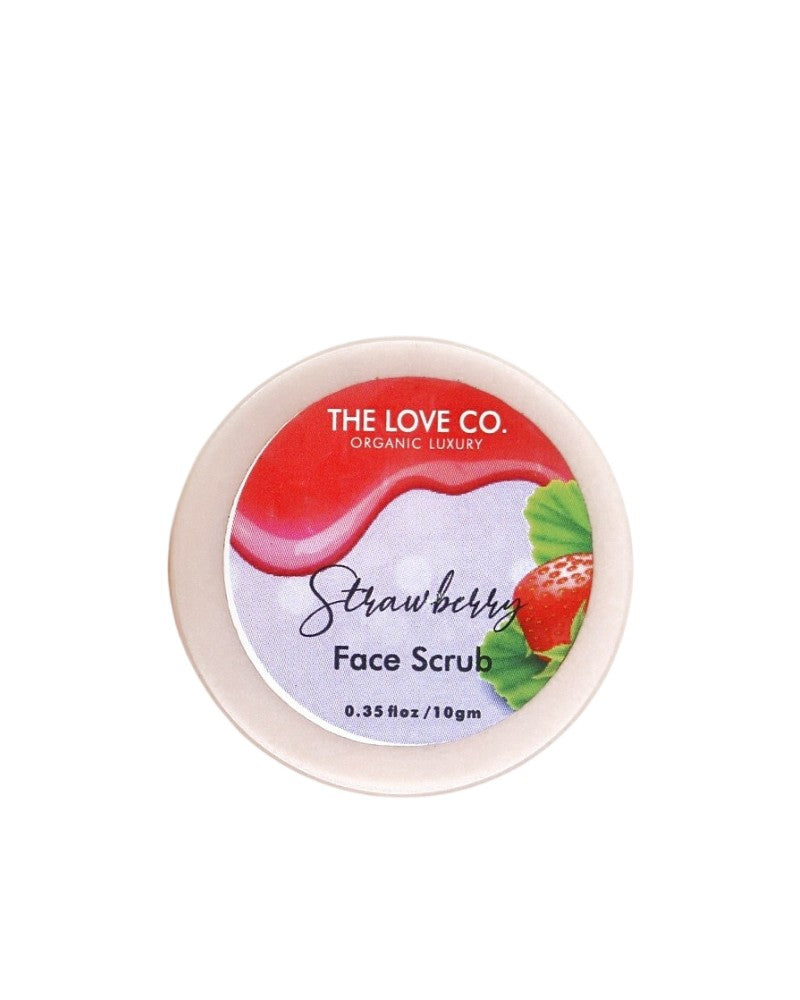 The Love Co Strawberry Face Scrub (10 gm) (Mini/Small Pack/Sample)