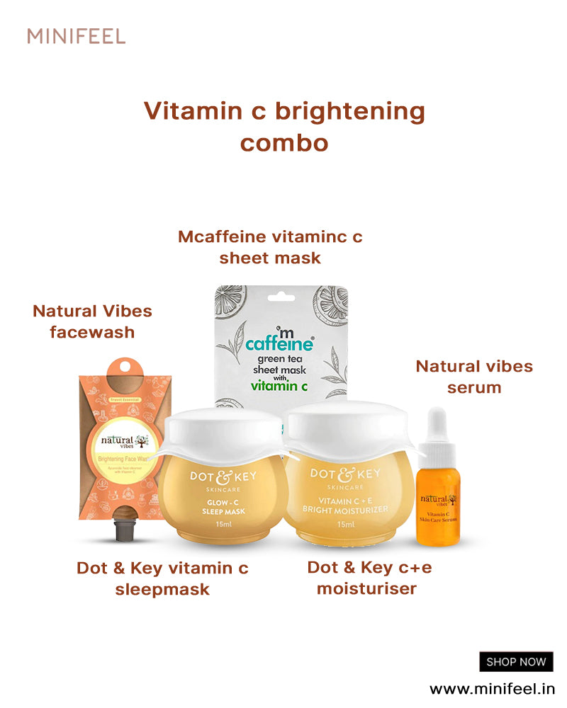 Vitamin C Brightening Combo ( Pack of  5 ) ( Mini/ Small pack/ Sample )