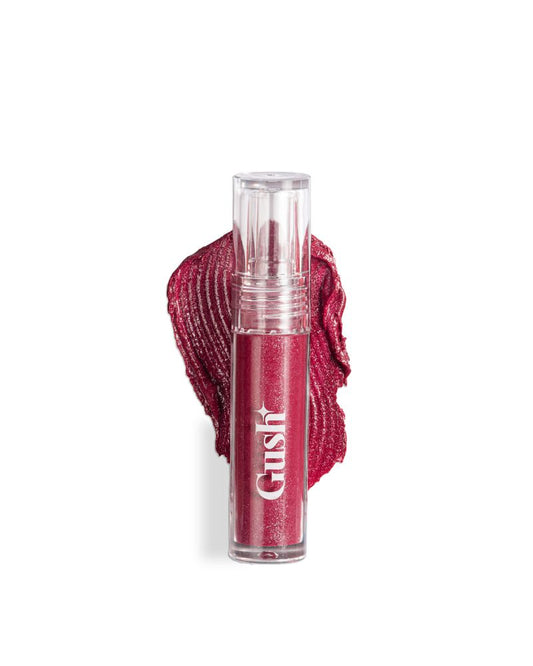 GUSH BEAUTY Glaze Lip Oil Gloss ( Mauve Gloss - Wine oClock ) (2.8 ml )( Full Size )