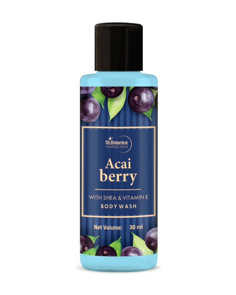 St Botanica Acai Berry Body Wash - With Shea & Vitamin E Shower Gel ( 30 ml ) ( Mini / Small Pack / Sample )