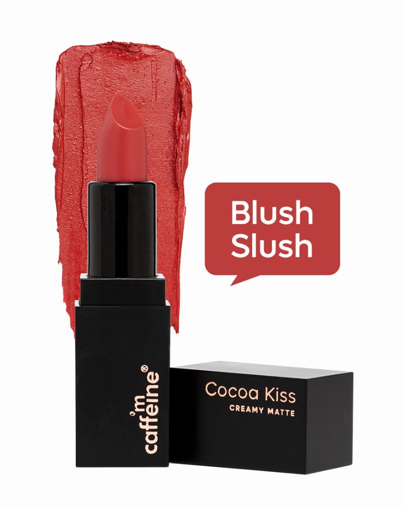 mCaffeine Cocoa Kiss Creamy Matte Nude Lipstick with Cocoa Butter - Blush Slush ( Full Size )