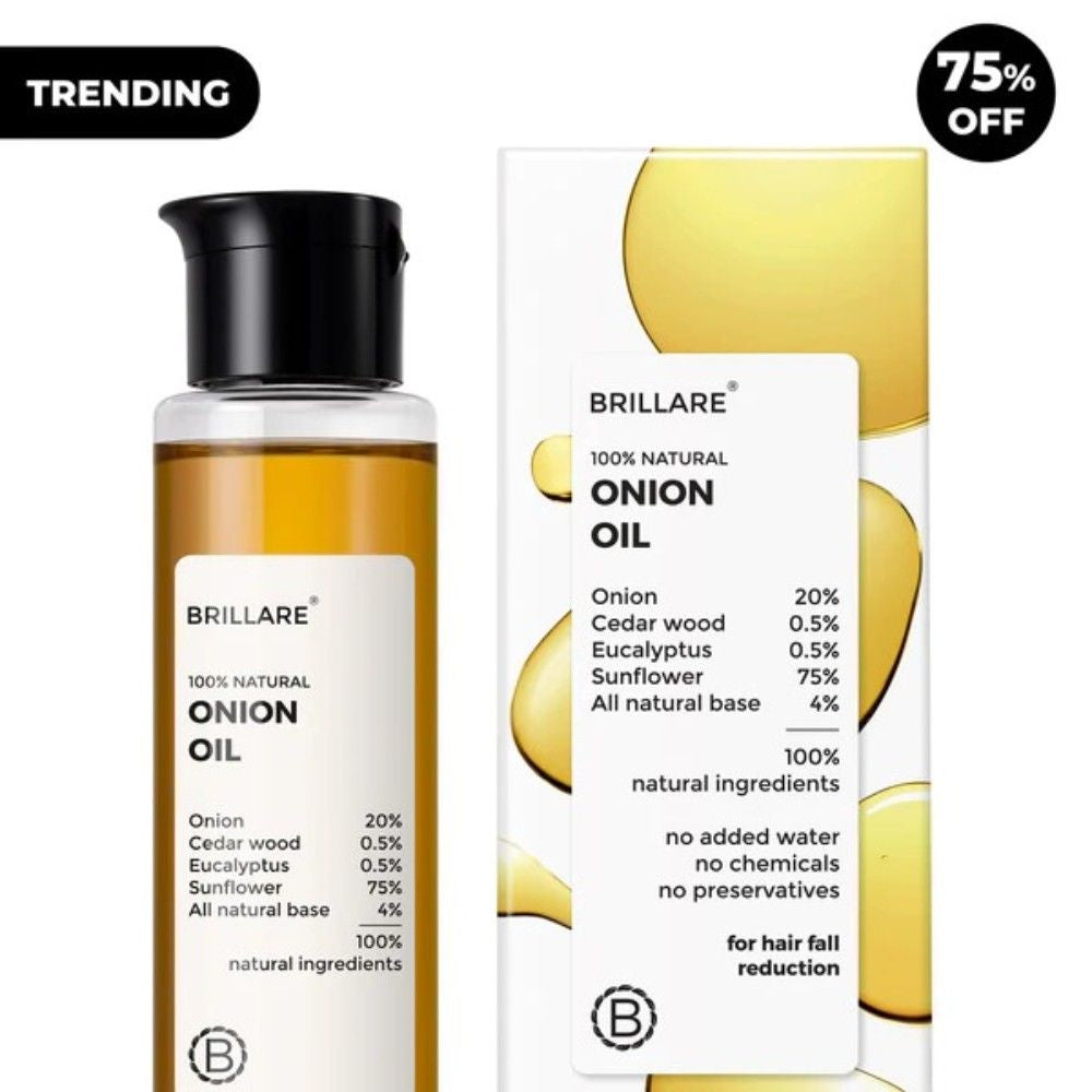 Brillare Onion Hair Oil For Hair Fall Reduction ( 100 ml ) ( Full Size )