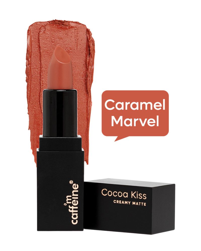 mCaffeine Cocoa Kiss Creamy Matte Nude Lipstick with Cocoa Butter - Caramel Marvel ( Full Size )