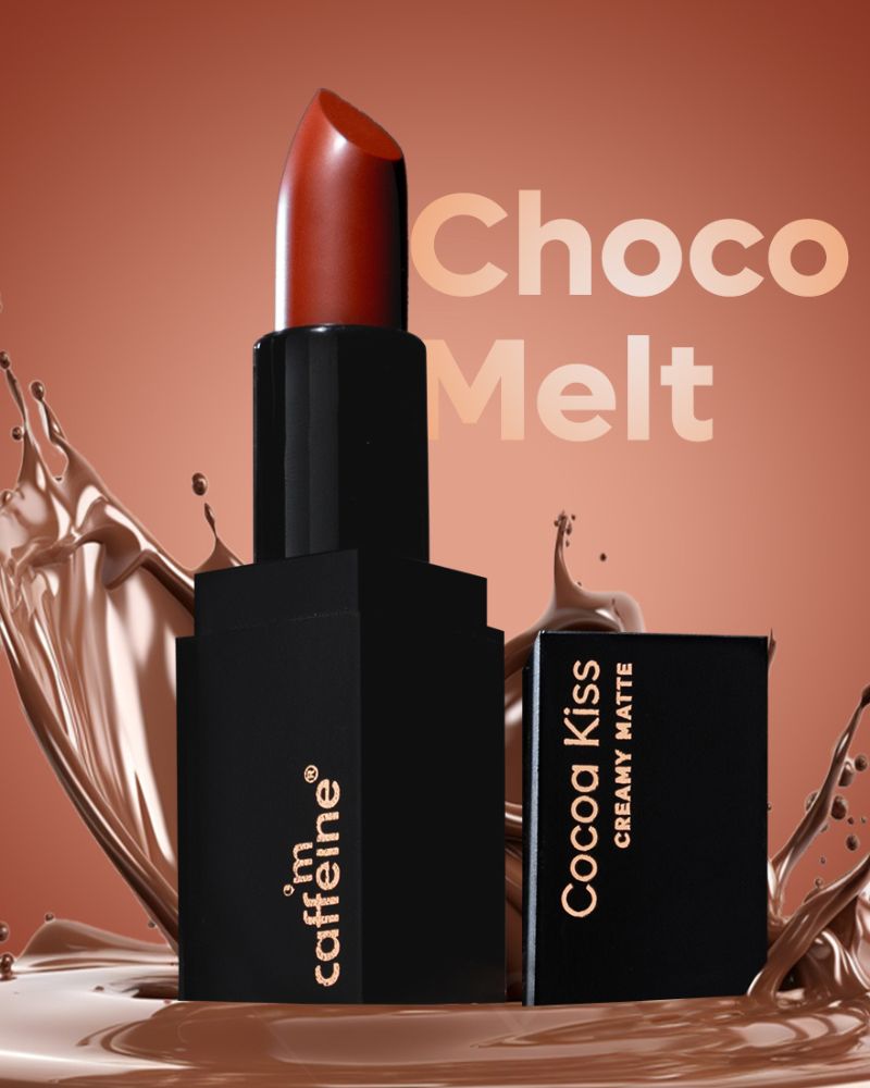 mCaffeine Cocoa Kiss Creamy Matte Nude Lipstick with Cocoa Butter - Choco Melt ( Full Size )