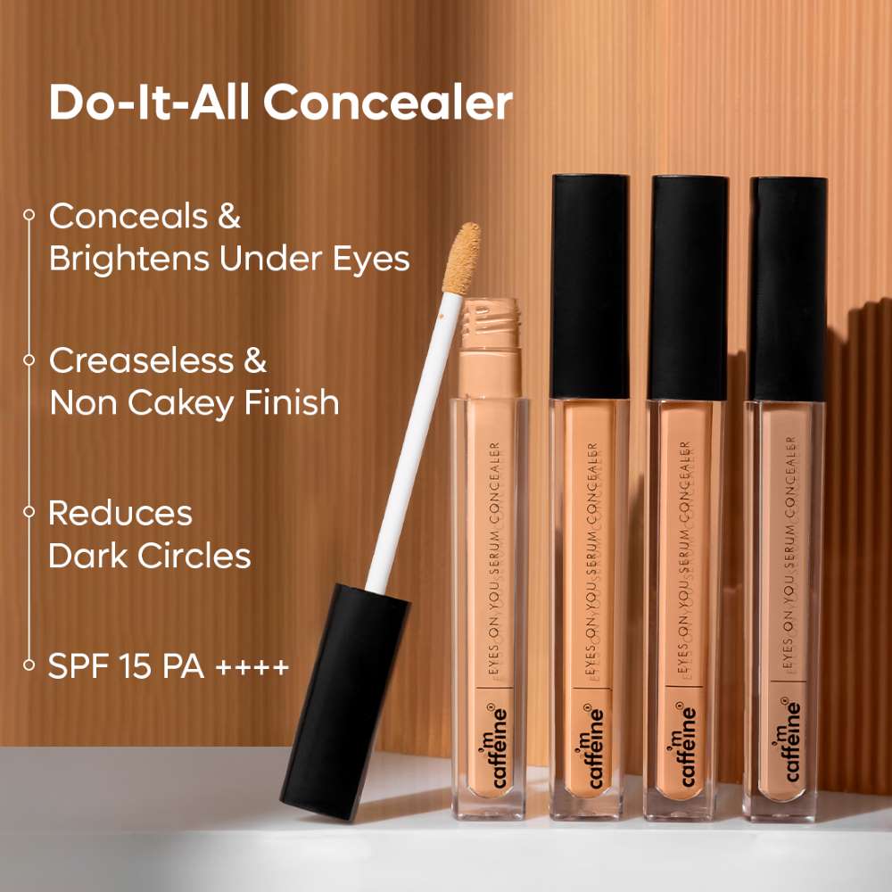 mCaffeine Eyes On You Serum Concealer | Brightens Under Eye & Reduces Dark Circles - Walnut Crush - ( 5ml ) ( Full Size )