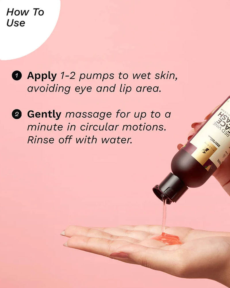 Pilgrim Red Vine Face Wash with Vitamin C & Aloe ( 100 ml ) ( Full Size )