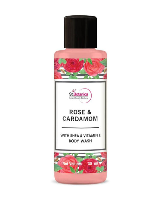 St Botanica Rose & Cardamom Body Wash - With Shea & Vitamin E ( 30 ml ) ( Mini / Small Pack / Sample )