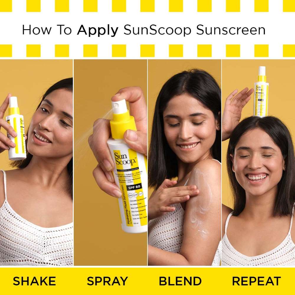 Sun Scoop Hydrating Fluid Sunscreen For Face And Body With SPF 60 PA++++ ( Full Size ) (125ml)