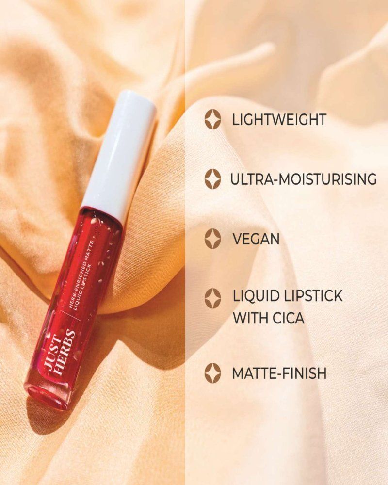 Just Herbs - Herb-enriched Matte Liquid Lipstick - Hibiscus Red