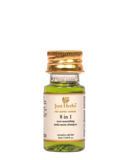 Just Herbs 8in1 Root conditioning shampoo - (25ml) (Mini/Small pack/Sample)