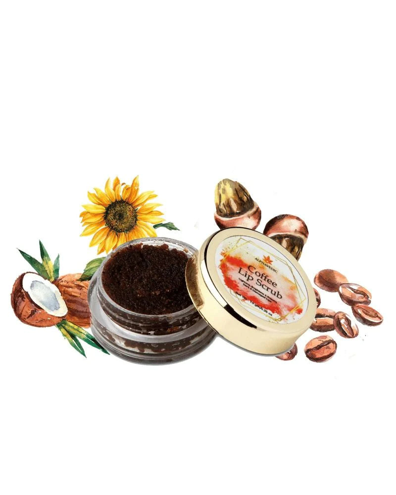 Alphavedic Coffee Lip Scrub - (8gms) (Mini/Small pack/Sample)