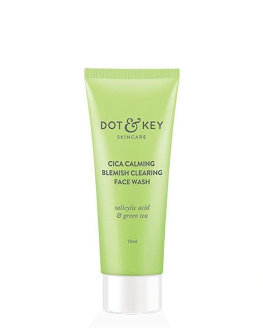 Dot & Key Cica Calming Blemish Clearing Face Wash 15ml (Mini/Small pack/Sample)