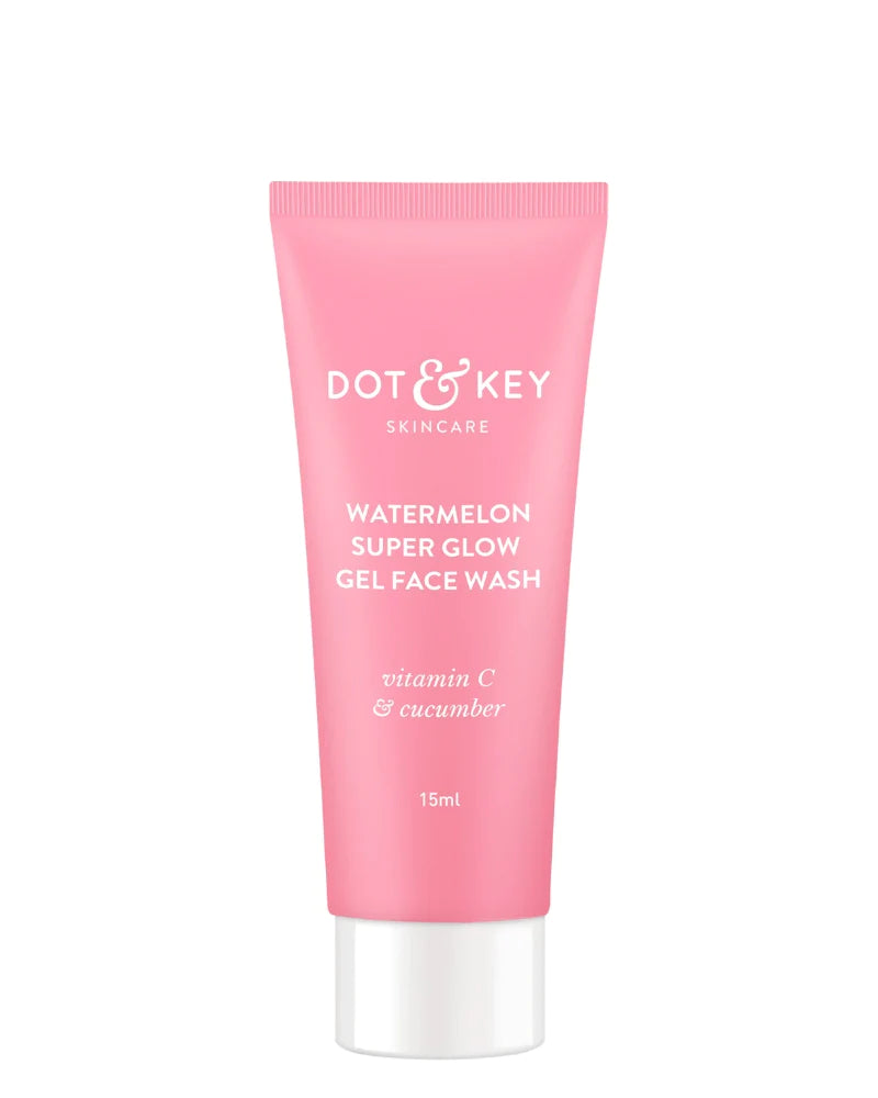 Dot & Key Watermelon Super Glow Gel Face Wash 15ml (Mini/Small pack/Sample)