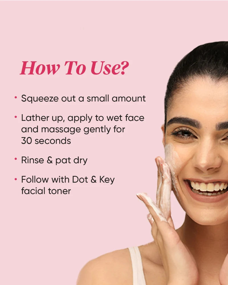 How to Use Dot & Key Skincare Watermelon Superglow Gel Face Wash