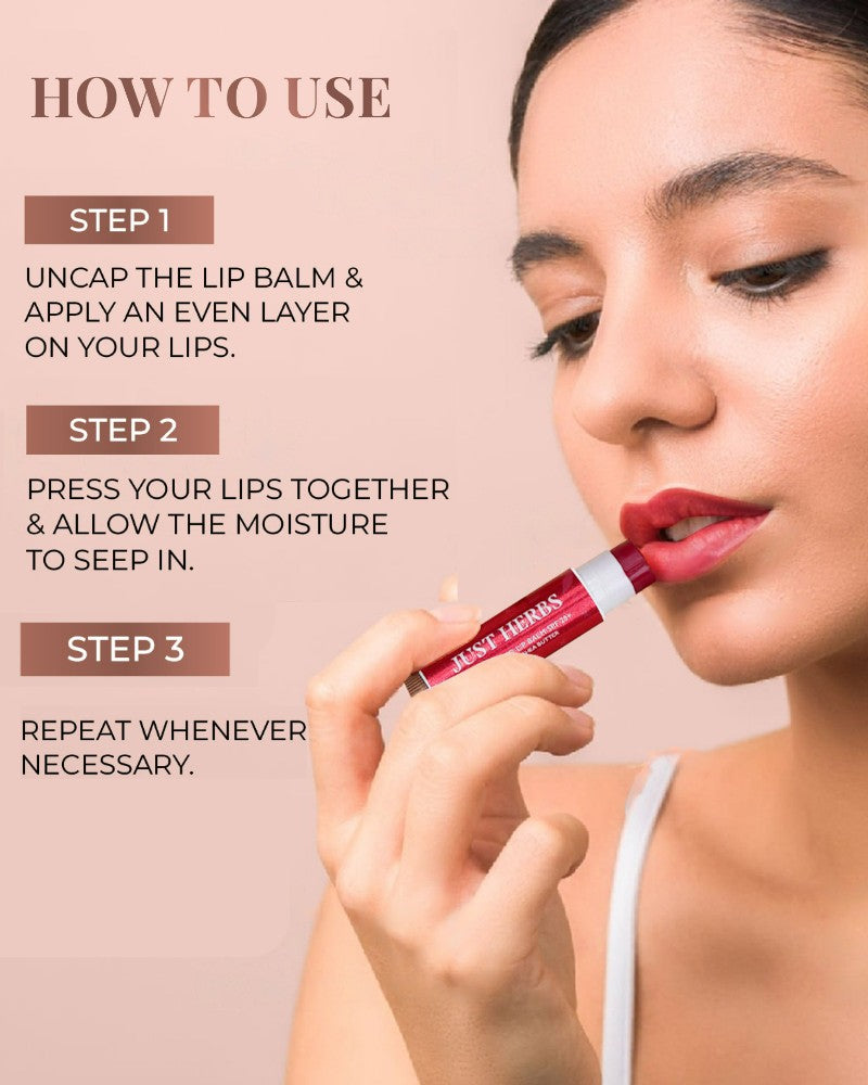 Just Herbs Tinted Lip Balms SPF 20+ - Cherry Flavour ( 4 Gm )