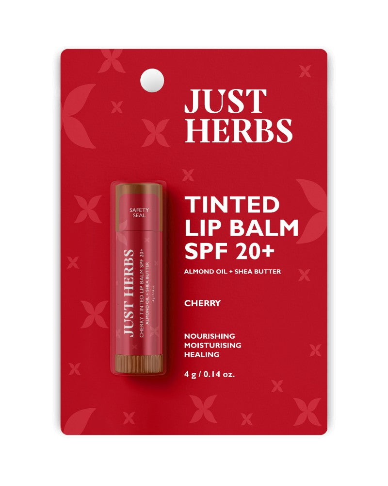 Just Herbs Tinted Lip Balms SPF 20+ - Cherry Flavour ( 4 Gm )