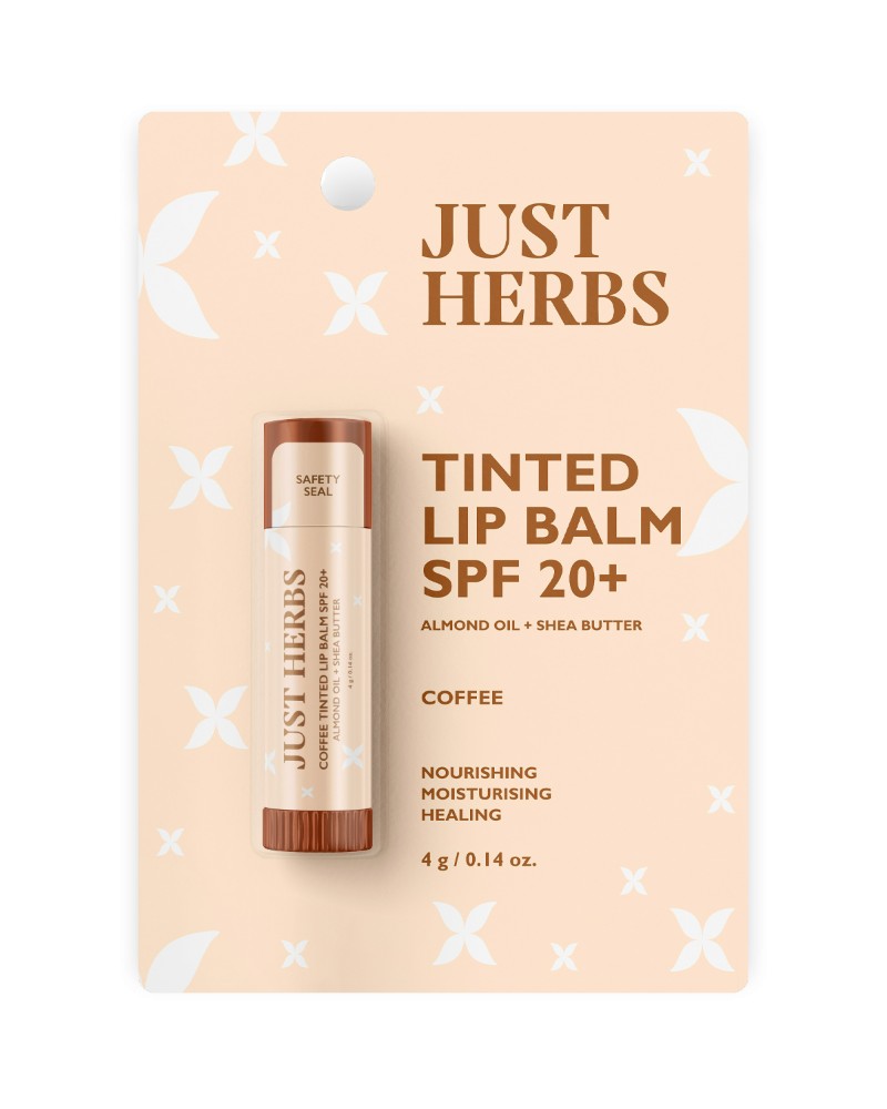 Just Herbs Tinted Lip Balms SPF 20+ - Coffee Flavour ( 4 Gm )