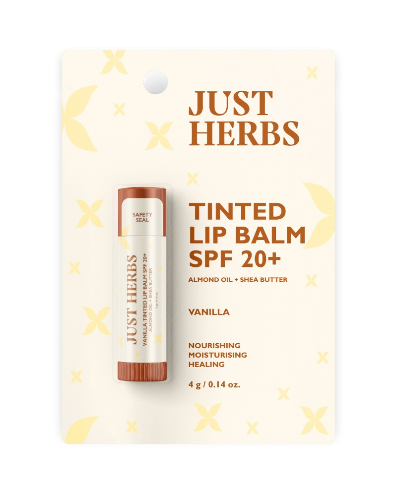 Just Herbs Tinted Lip Balms SPF 20+ - Vanilla Flavour ( 4 Gm )