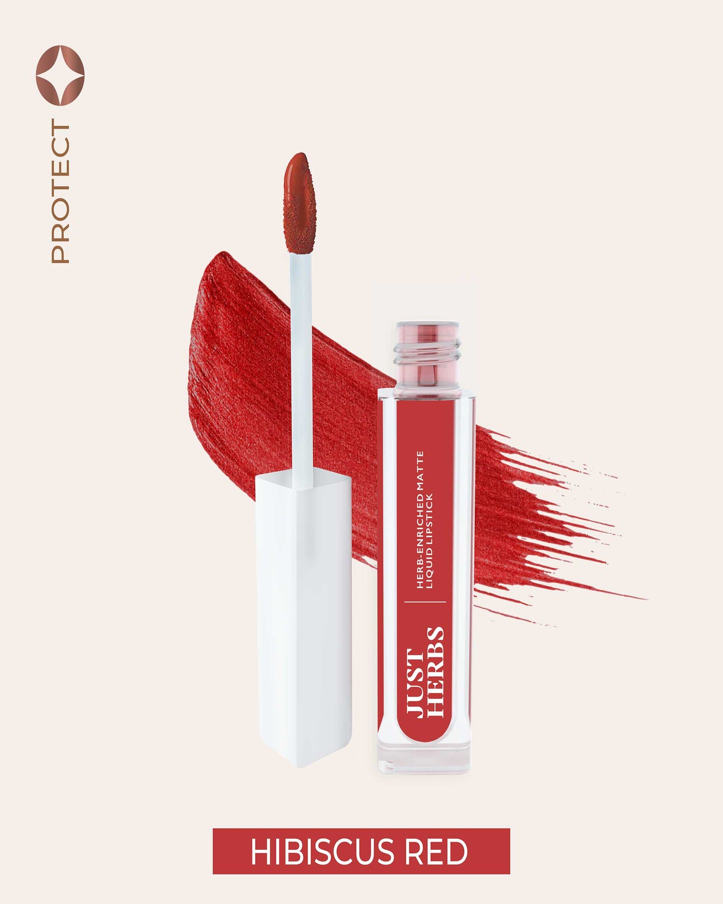 Just Herbs - Herb-enriched Matte Liquid Lipstick - Hibiscus Red