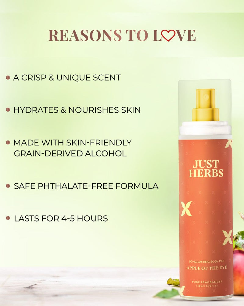 Just Herbs Long-Lasting Apple of The Eye Body Mist ( 140 ml )