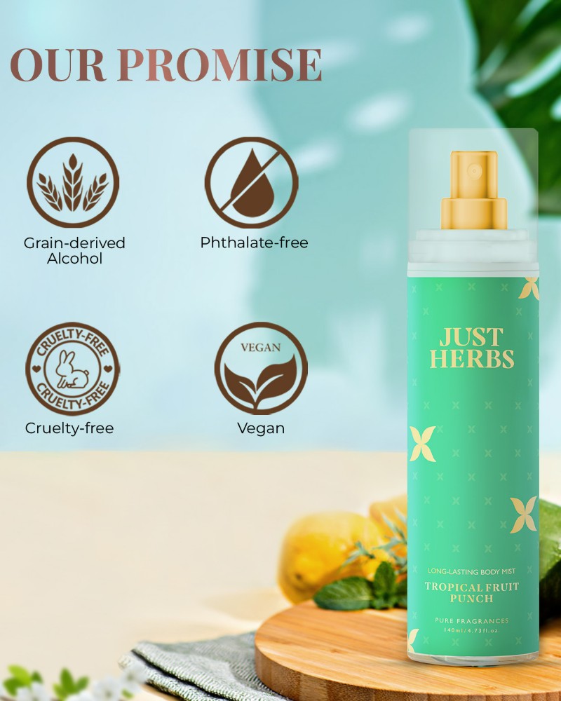 Just Herbs Long-Lasting Tropical Fruit Punch Body Mist ( 140 ml )