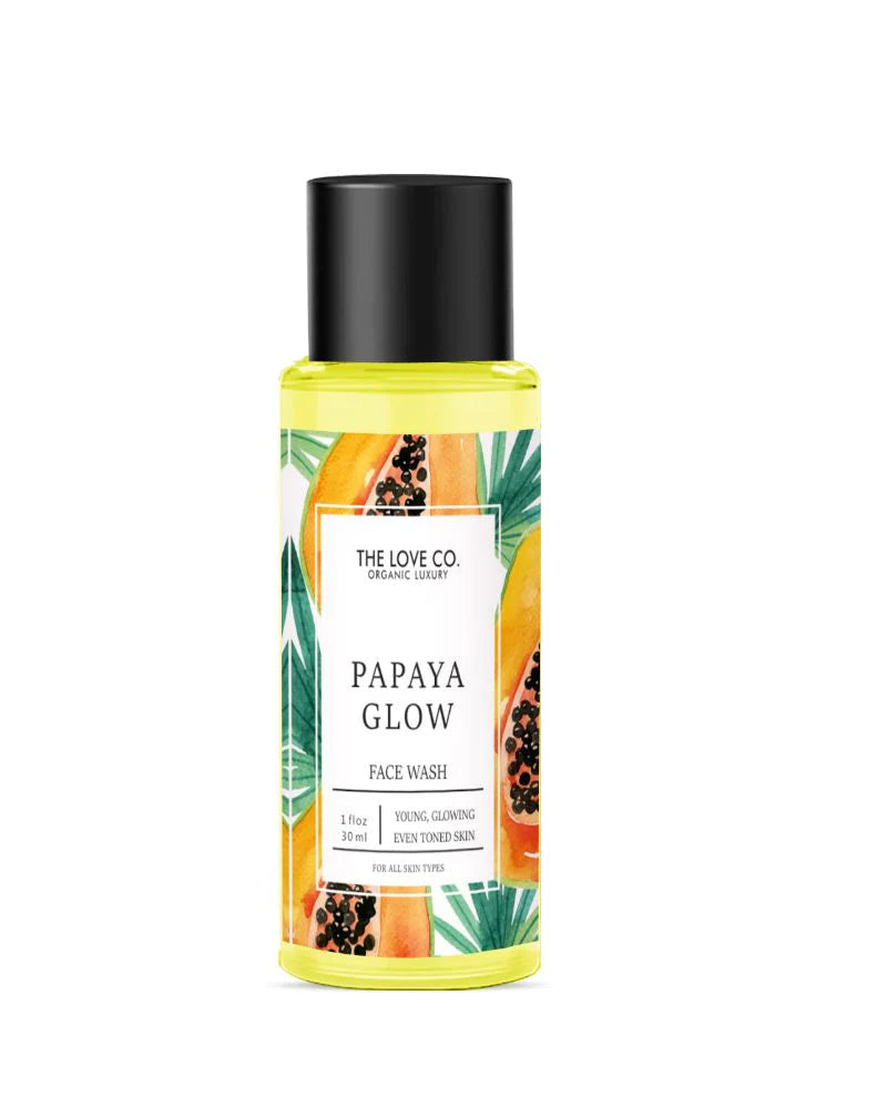The Love Co Papaya Glow Face Wash (30 ml) ( Mini/Small Pack/Sample)