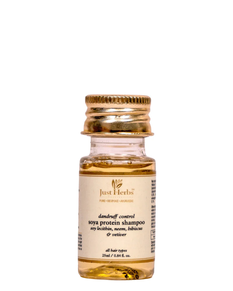 Just Herbs Dandruff control Ayurvedic  Soya Protein shampoo - (25ml) (Mini/Small pack/Sample)